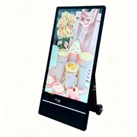 Afficheur publicitaire portable d'extérieur 43'' 1800 Nits, alimenté par batterie, signalisation numérique pour restaurant, hôtel, magasin de vêtements