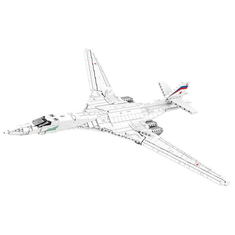 TU-160 uniseks, Set blok bangunan anak-anak mainan edukasi, koleksi dewasa Model pesawat militer tampilan plastik mainan tentara