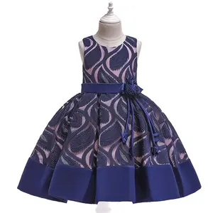 Hot Sale Fashion Baby Cotton Frock Design For 5 Years Old Girl Wear Summer Silk Evening Party Dress