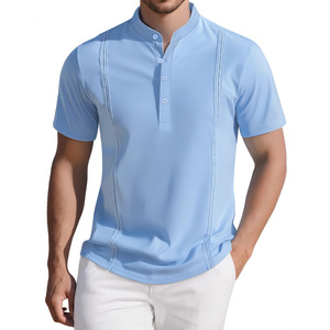Production personnalisée de demi-cardigans pour hommes d'Europe et d'Amérique, T-shirt avec imprimé décontracté Cedar, respirant - Product Image 3