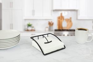 Servilletero de metal negro duradero para la decoración del hogar y el hotel Color y tamaños personalizados en la mejor calidad - Product Image 3