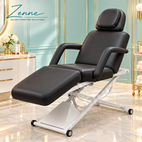 Fauteuil de beauté électrique, lit facial, dossier et repose-pieds réglables, télécommande filaire pour salon de beauté, spa, massage, soins de la peau