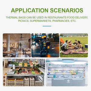 UIOWIO轻质可重复使用食品耐用绝缘扁平包，带个性化标志的弹簧锁手柄 - Product Image 3