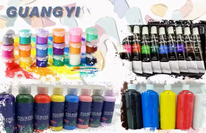 Ensemble de peinture acrylique personnalisé 12 couleurs 12ml finition semi-mate pour toile, bois, tissu, papier, portrait, pop art - Product Image 2