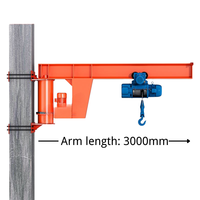 Grue à bras articulé légère 1T 2T 5T, grue à bras articulé murale, bras articulé flexible, rotation fluide, grue à bras articulé murale pour usine