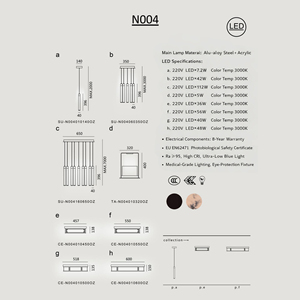 โคมไฟระย้าทรงกระบอกแบบแขวนแนวเส้นตรง ทำจากหินอ่อนและหินอลาบาสเตอร์สไตล์นอร์ดิก เหมาะสำหรับบันได วิลล่า และโรงแรม - Product Image 6