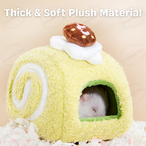 Caldo invernale a forma di torta di criceto casa morbido piccolo animale domestico letto per criceti nani siriani gerbilli - Product Image 4
