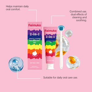 Nuovo arrivo 2-in-1 Gel per la pulizia della lingua con spazzola pulizia profonda ridurre l'allevamento batterico alito fresco per la salute orale cura - Product Image 2