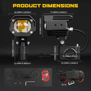 Pour <span class=keywords><strong>KTM</strong></span> Kit d'éclairage LED auxiliaire de moto projecteurs de conduite antibrouillard stroboscopique avec supports de montage et faisceau de câbles - Product Image 6