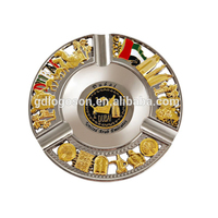 LOGOSON baki abu logam kustom antik suvenir Barcelona Spanyol asbak dekoratif terinspirasi Logo Katedral sangrada Familia