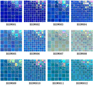 Ucuz toptan yeşil beyaz pembe mavi yanardöner kristal cam yüzme havuzu mozaik karo banyo açık zemin ve duvar için kullanın - Product Image 1