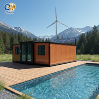 Maison pliable préfabriquée étanche en conteneur de 20, 30 ou 40 pieds, avec cuisine intégrée, Villa préfabriquée, Maisons préfabriquées