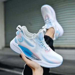 Chaussures de course décontractées imperméables tendance pour hommes, idéales pour l'été, le sport, respirantes, avec bout en maille, semelle intérieure en PVC, à lacets, pour le printemps, l'automne et l'hiver - Product Image 3