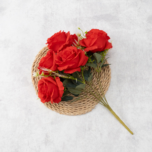 Flores Artificiales de Seda Anna Rose de 9 Cabezas en Tonos Suaves, para Fotografía de Estudio, Arreglos Florales para Banquetes, Decoración de Bodas, a la Moda - Product Image 3