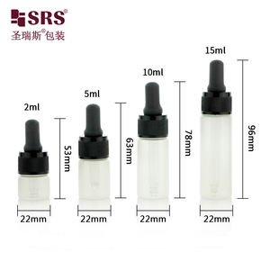 Flacon compte-gouttes en verre givré de 2 ml, 5 ml, 10 ml, 15 ml <span class=keywords><strong>pour</strong></span> sérum, huile essentielle - Product Image 2