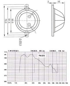 Haut-parleur à ultrasons haute performance <span class=keywords><strong>COSSON</strong></span> KS-5120B 51 mm de diamètre 120 dB, montage sur fil noir - Product Image 6
