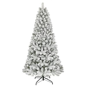 Sapin de Noël Artificiel de Luxe Blanc Neige en PVC et PE, Décoration Réaliste pour les Fêtes - Product Image 6