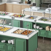 Vitrine réfrigérée commerciale à trois bacs, refroidissement statique, pour aliments froids, à vendre
