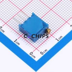 Resistencia Ajustable/Potenciómetro 3296W-101-3H, Componente de Orificio Pasante (THT)-3P, 9.5x4.8mm, Resistencia de 100 Ohmios, 10%, 500mW, 250ppm ℃ - Product Image 2