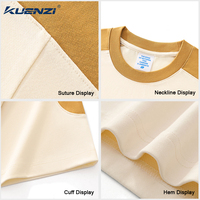 T-shirt pour femme Kuenzi, à manches courtes, surdimensionné, à séchage rapide, effet rafraîchissant, color-block, antibactérien 7A, en coton 240GSM