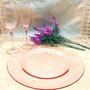 Plato decorativo económico, copa de vino con tallo y borde dorado para fiestas - Product Image 3