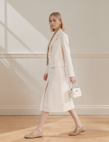 Blazer court élégant pour femme, veste à revers à manches longues, idéal pour le bureau et le quotidien