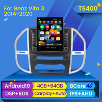 Androinewps 2.5D écran DSP voiture vidéo LTE Wifi GPS BT Navigation Radio 2014-2020 4 + 64GB 4G pour Mercedes Benz Vito 3 W447 MEKEDE