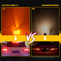 Nouvelles ampoules LED 1157 BAY15D pour feux stop et feux arrière, double couleur ambre et blanc, clignotant, lampe de signalisation de freinage, DRL, Plug and Play, 12-24V