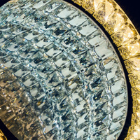 Appliques murales à double usage de luxe plafonniers Led ronds en cristal Design moderne pour salon chambre vestiaire