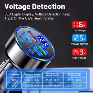 Universal Car Wireless Charger 6 Device Charging Station Fast Charging Pad Dashboard Phone <b>Power</b> Bank <b>Hub</b> - Product Image 6