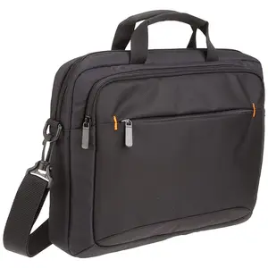 AmazonBasics özel su geçirmez 1-Pack siyah erkekler kadınlar 15.6 inç dizüstü bilgisayar ve Tablet Messenger omuzdan askili çanta taşıma çantası