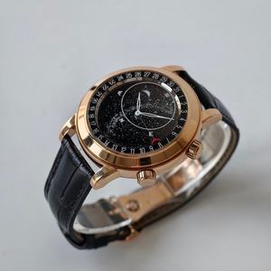 Reloj Mecánico de Lujo de la Mejor Calidad, 44 mm, Fábrica PPF, Movimiento ETA 240, Serie 6102, Esfera de Fase Lunar con Diseño de Noche Estrellada en Oro Rosa - Product Image 2