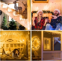 Lumière LED extérieur 10m, nouveau style, cyclisme de la glace, lumières féeriques, étanches, 8 Modes d'éclairage, bouchon, pour noël, 400