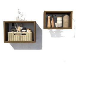 Square Wooden Floating <b>Shelf</b> <b>Wall</b> <b>Mounted</b> Storage Organizer For Books Toys Plants Living Room Bedroom Decor - Product Image 5