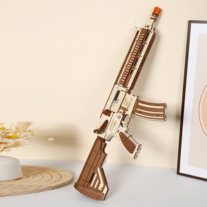Kit de Modelo de Rifle de <span class=keywords><strong>Asalto</strong></span> de Madera 3D, Rompecabezas de Corte Láser DIY, Decoración, Regalo para Niños y Adultos, Adorno para el Hogar, Oficina o Escritorio, Juguete No Funcional - Product Image 4