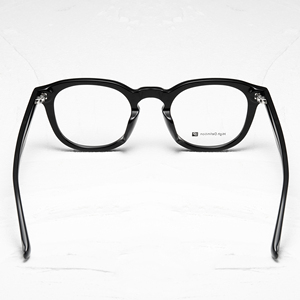 Gafas Clásicas Ovaladas de Montura Completa, Marco Negro Sólido, Lentes Anti-UV CR-39, Unisex para Adultos, Corrección de Visión - Product Image 5
