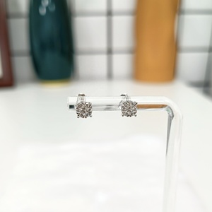 18k oro bianco 0,15 ct taglio rotondo diamante ogni H/SI orecchini nuovo caldo vendite <span class=keywords><strong>MR</strong></span> E0927 - Product Image 2
