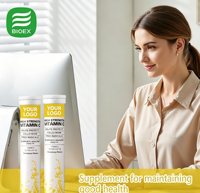 Comprimé effervescent de vitamine C et de zinc 1000 mg, sans sucre, végétalien, stimulant immunitaire et antioxydant, marque privée OEM GMP