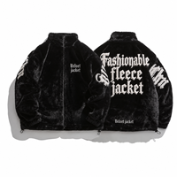 Veste en velours pour homme avec broderie squelette, doublure épaisse en velours, streetwear automne-hiver, Chaqueta Hombre, personnalisable ODM