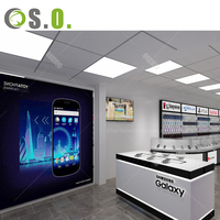 Dernière vitrine de conception pour la conception de décoration de magasin de téléphonie mobile avec présentoir de téléphone portable