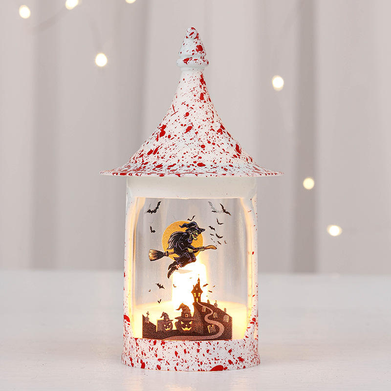 Cáscara blanca + cubierta transparente + imagen de bruja [pintura roja]