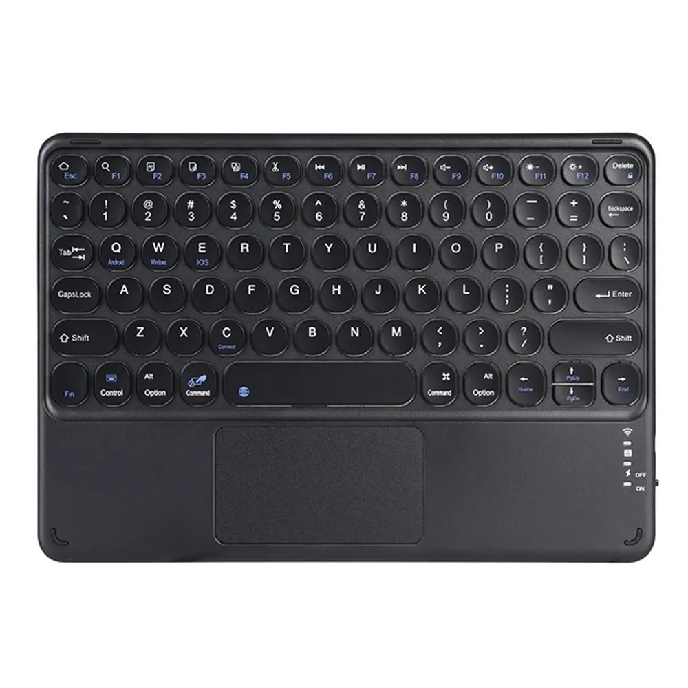 Penjualan Laris Tombol Bulat 10 Inci Retro Multiwarna Keyboard Bluetooth untuk IPad Iphone Smartphone Tablet PC Smart TV