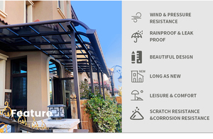 Cửa sổ mái hiên tán thiết kế kính phù hợp tán ngoài trời cửa sổ mái hiên nhà để xe ô tô - Product Image 2