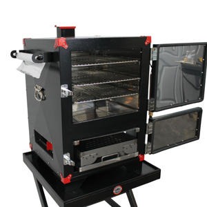 Parrilla ahumadora de carbón personalizada, compacta y robusta, con logo, para acampar - Product Image 5