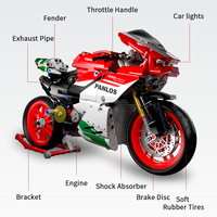Panlos 672001 803 pièces voiture technique jouets modèle le H2R course moto ensemble blocs de construction briques assemblage enfants jouets cadeaux