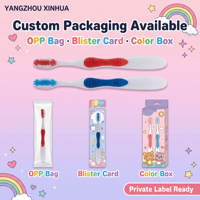Brosse à dents pour enfants avec poignée antidérapante pour des soins dentaires doux, manche ergonomique pour enfants, soins bucco-dentaires sûrs et doux, brosse à dents souple OEM