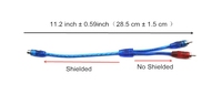 Câble RCA 3.5mm Jack à 1 femelle à 2 mâle câble Audio stéréo prise casque 3.5 AUX Y adaptateur pour amplificateurs DVD