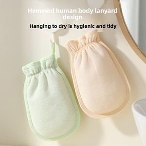 Gants de bain exfoliants Zenidoo pour enfants, en forme ovale, pour boue et sable fin, en fibre - Product Image 5