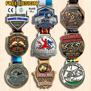 Medallas Deportivas 3D Personalizadas al por Mayor, de Aleación de Zinc Fundido a Presión, Premio para Carreras de 5K, 10K y Media Maratón - Product Image 1