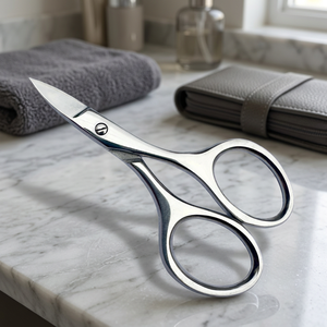 Ciseaux de manucure professionnels en acier inoxydable avec lame incurvée tranchante pour les soins des cuticules et des sourcils - Product Image 2